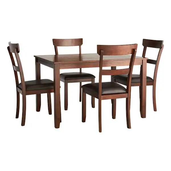 Anderson 5-Piece Wooden Dining Set, Walnut