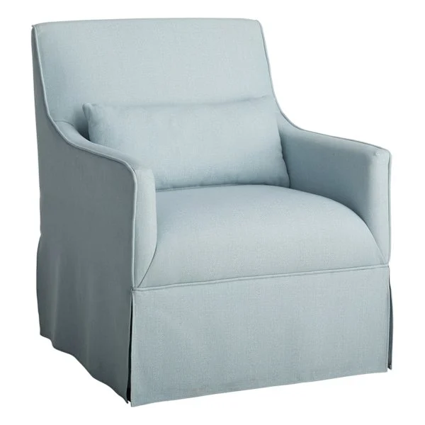 Smith Swivel Accent Chair, Blue